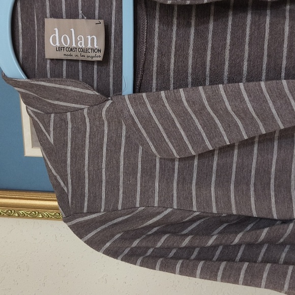 Anthropology Dolan Charcoal Striped Blazer Jacket Career Contemporary Sweater - Picture 8 of 13